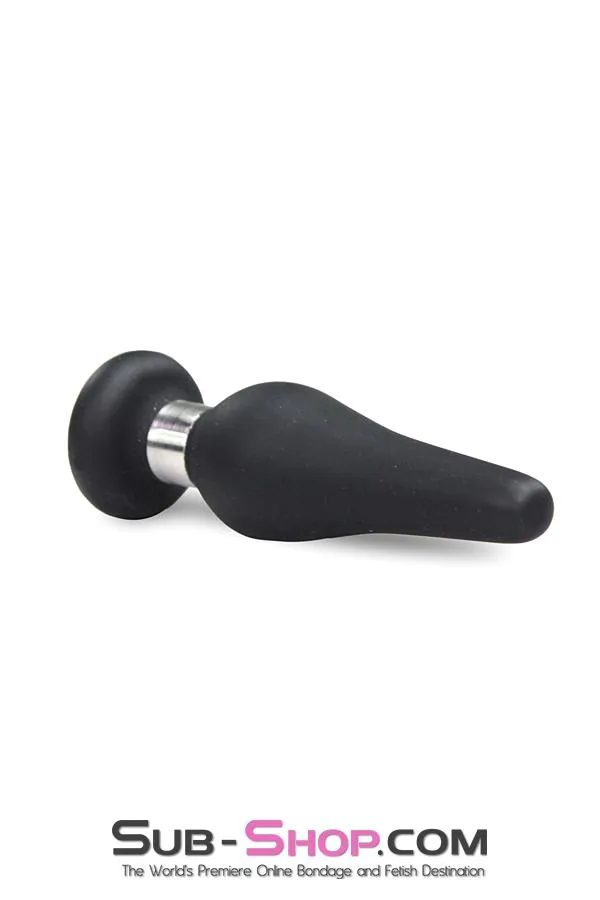 1813M      Medium Black Flare Silicone Anal Plug