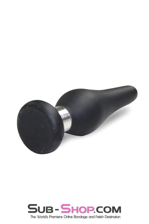1813M      Medium Black Flare Silicone Anal Plug