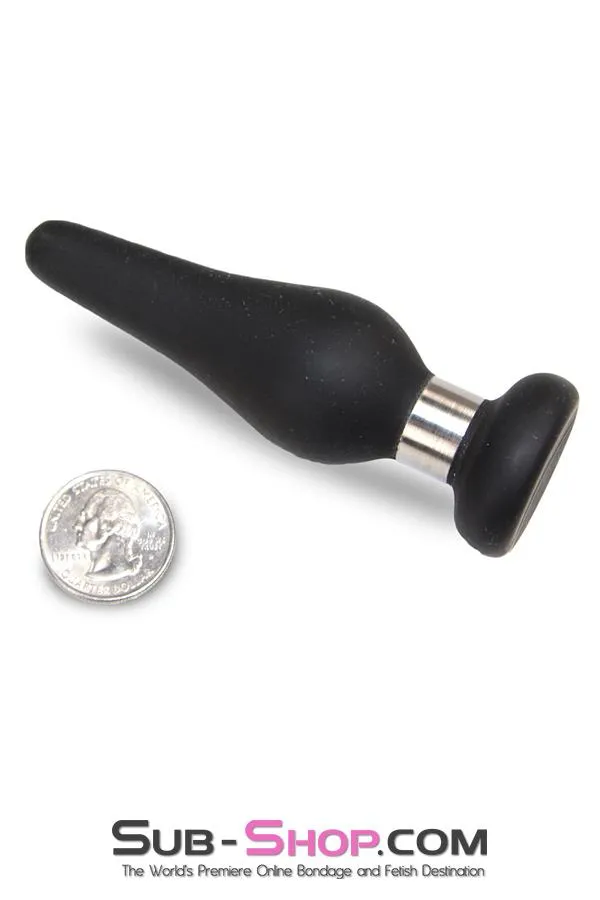 1813M      Medium Black Flare Silicone Anal Plug