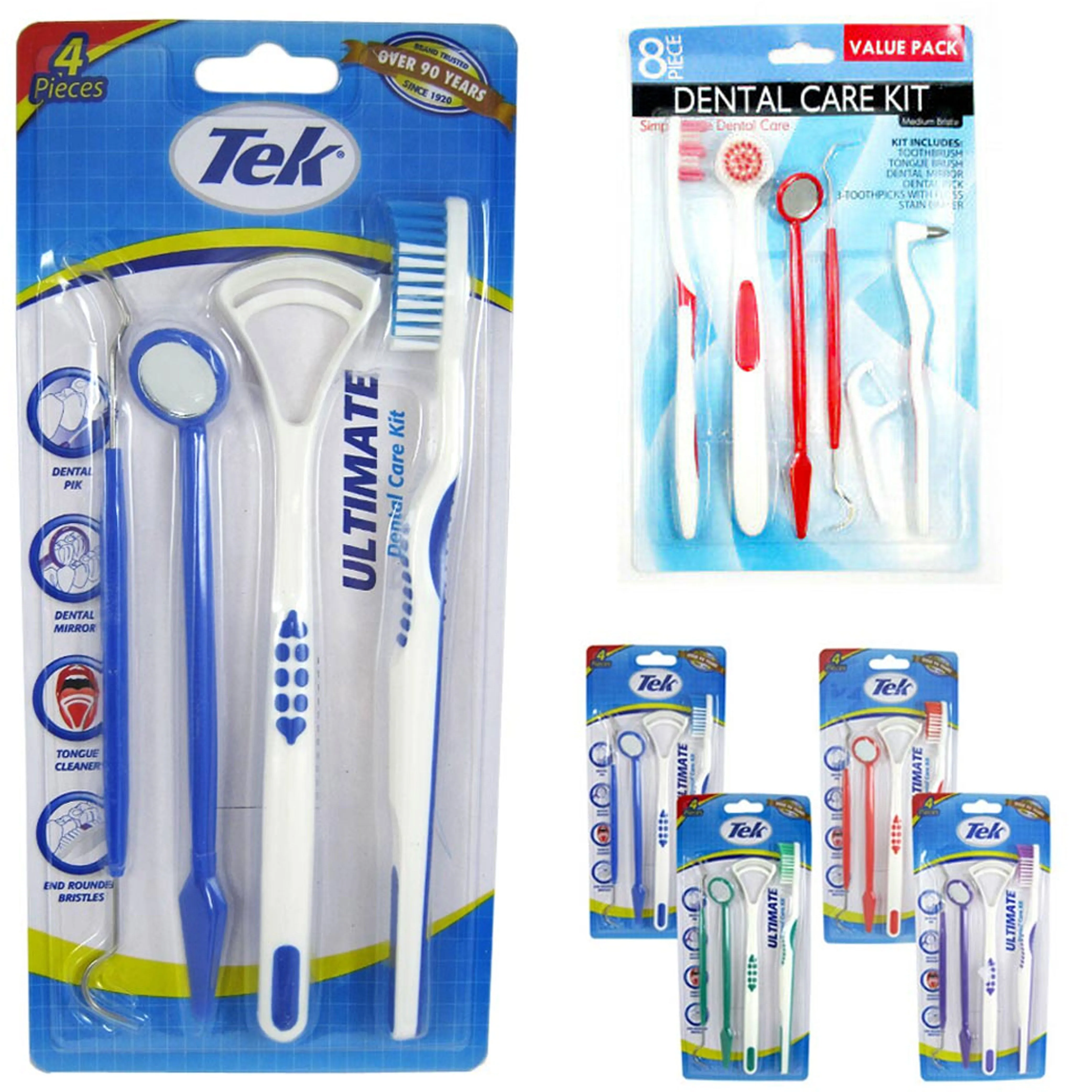 2 SETS Dental Cleaning Kit Plaque Remover Teeth Oral Care Hygiene Tongue Scraper