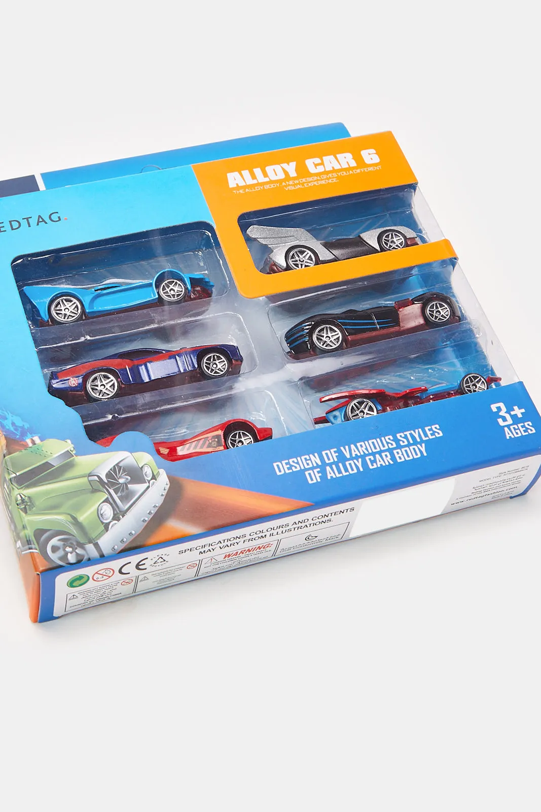 Assorted Alloy Toy Cars Set (Pack of 6)