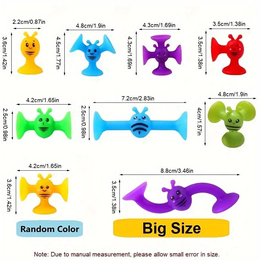 BeeThemed Silicone Construction Set  Educational Suction Cup Toy Gift