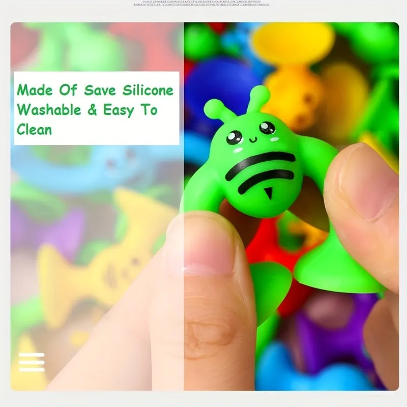 BeeThemed Silicone Construction Set  Educational Suction Cup Toy Gift
