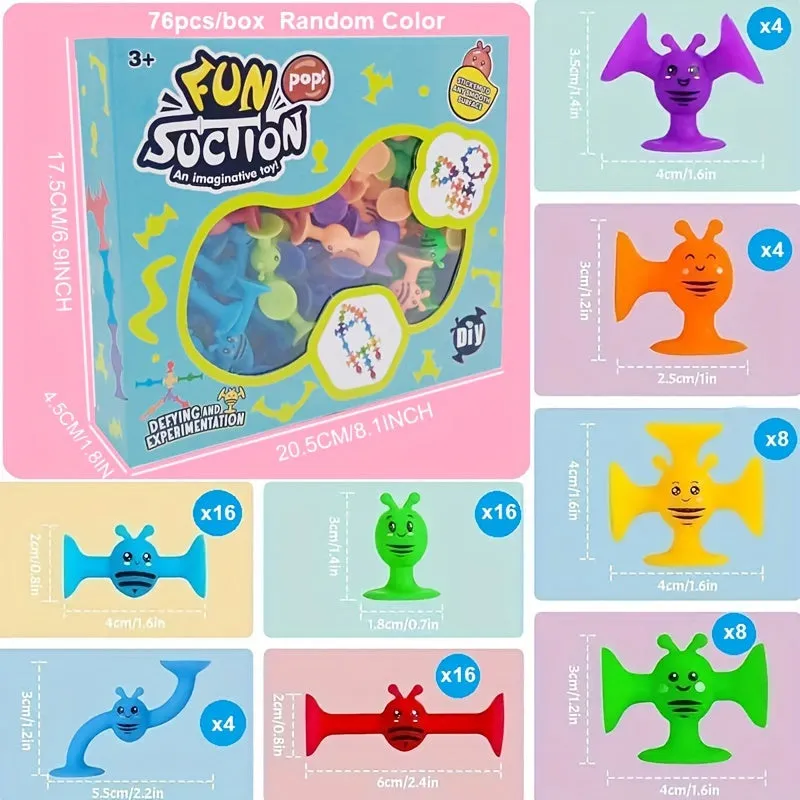 BeeThemed Silicone Construction Set  Educational Suction Cup Toy Gift
