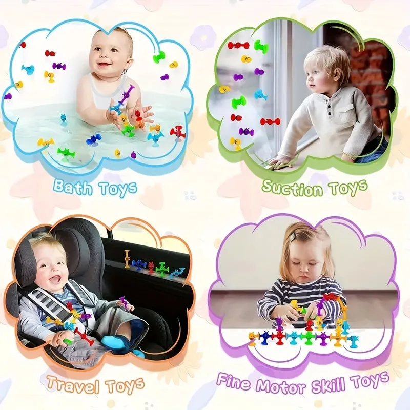 BeeThemed Silicone Construction Set  Educational Suction Cup Toy Gift
