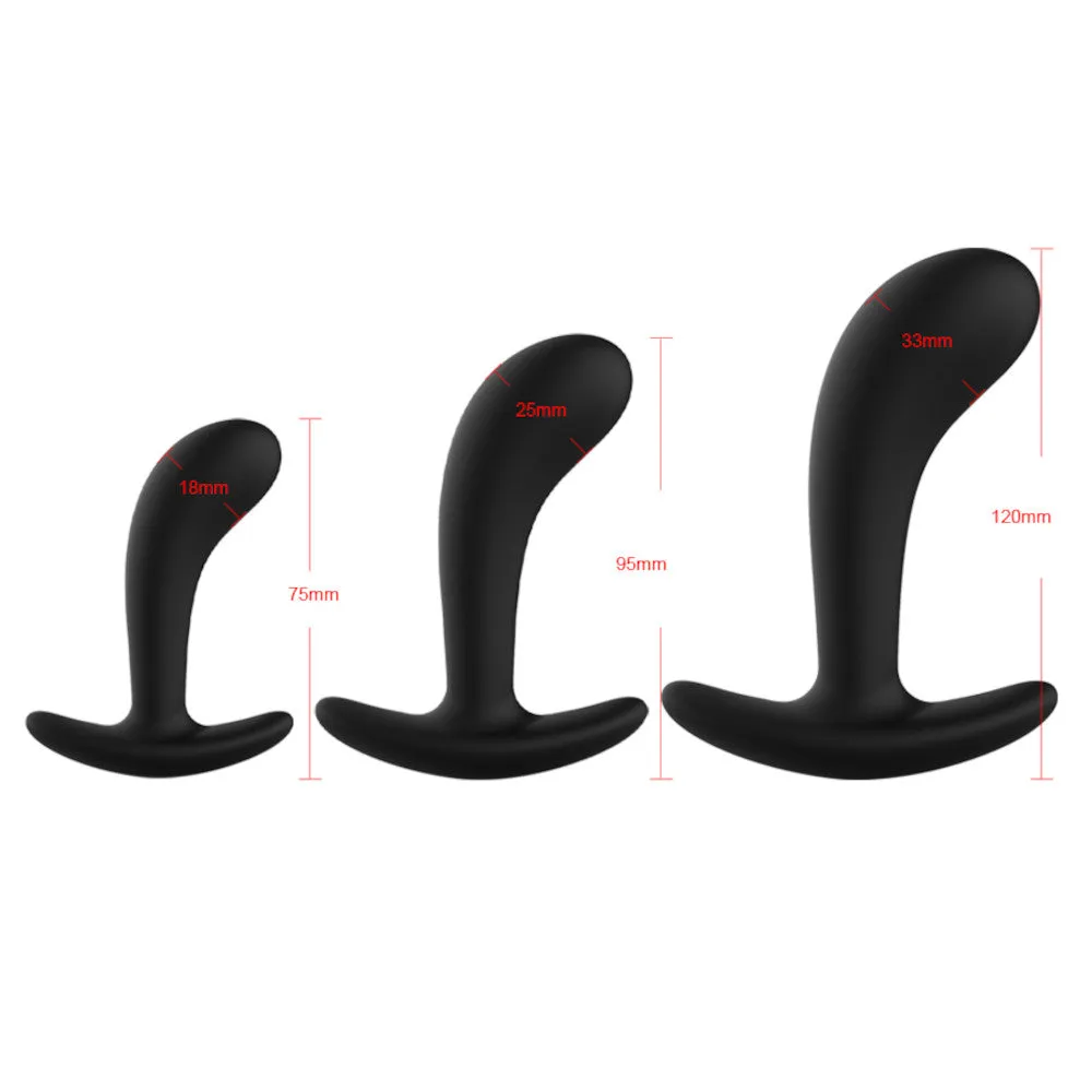 Black Anal Silicone Training Set (3 Piece)