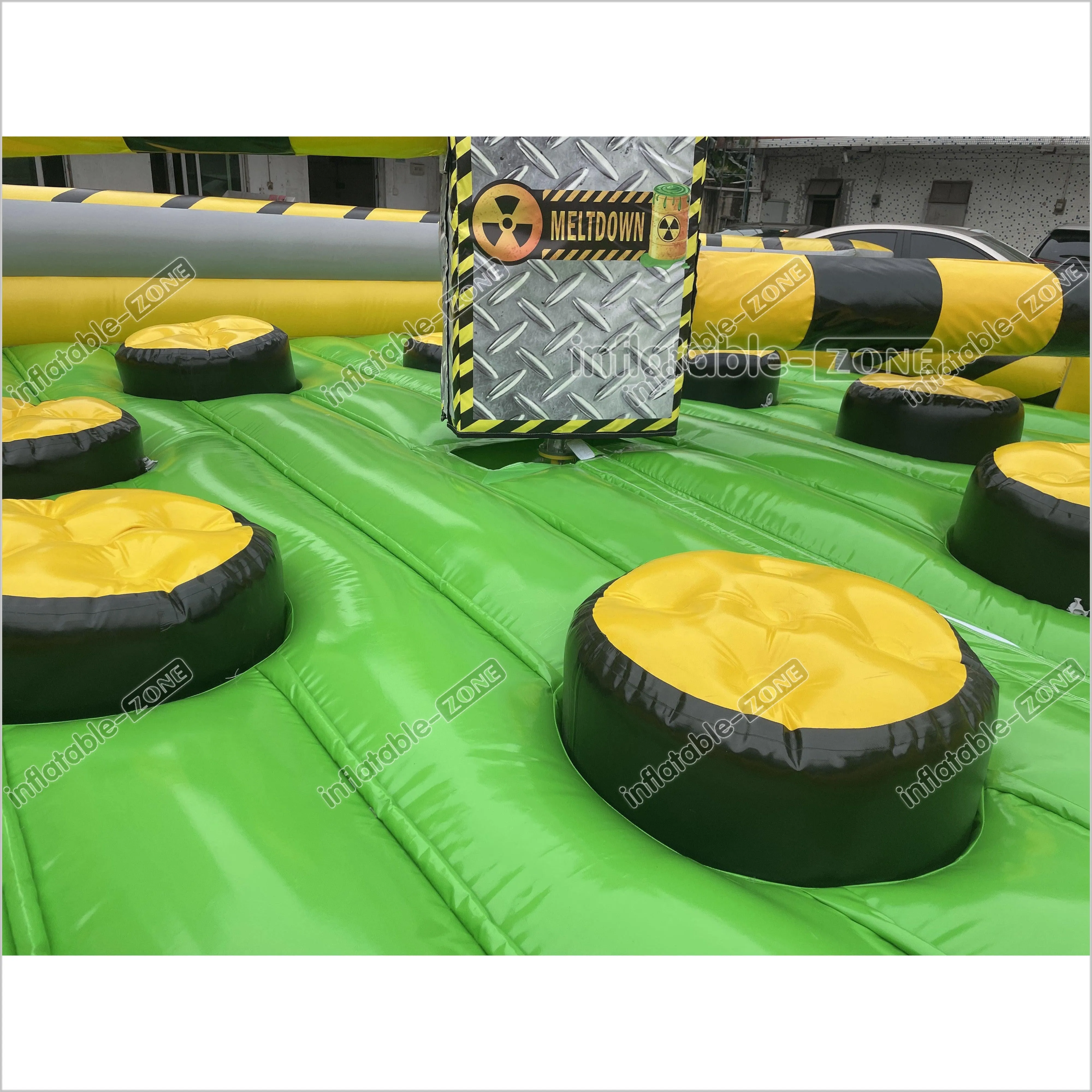 Classic Commercial Party Inflatable Meltdown Mechanical Game Inflatable Jumping Mattress Wipeout Machine