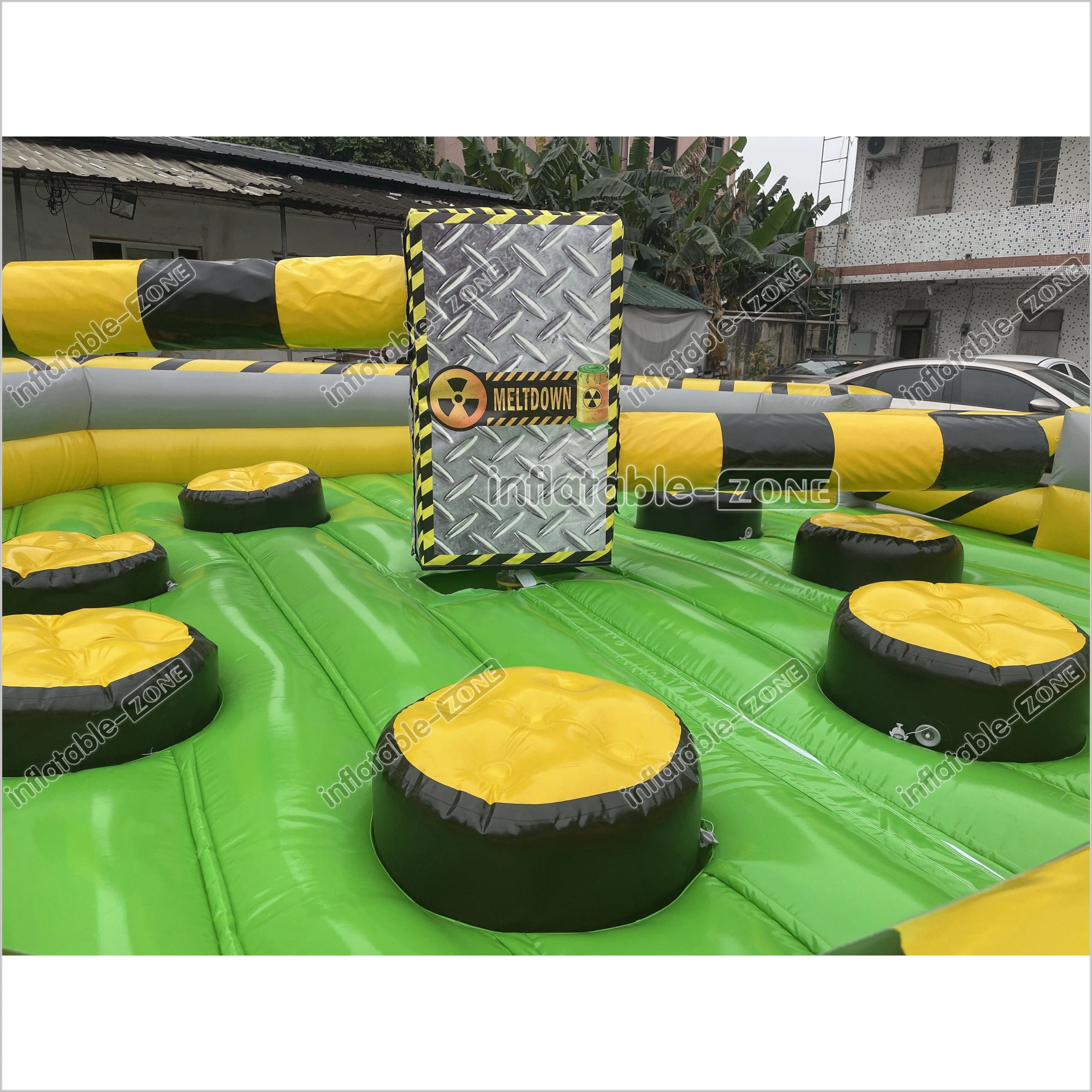 Classic Commercial Party Inflatable Meltdown Mechanical Game Inflatable Jumping Mattress Wipeout Machine