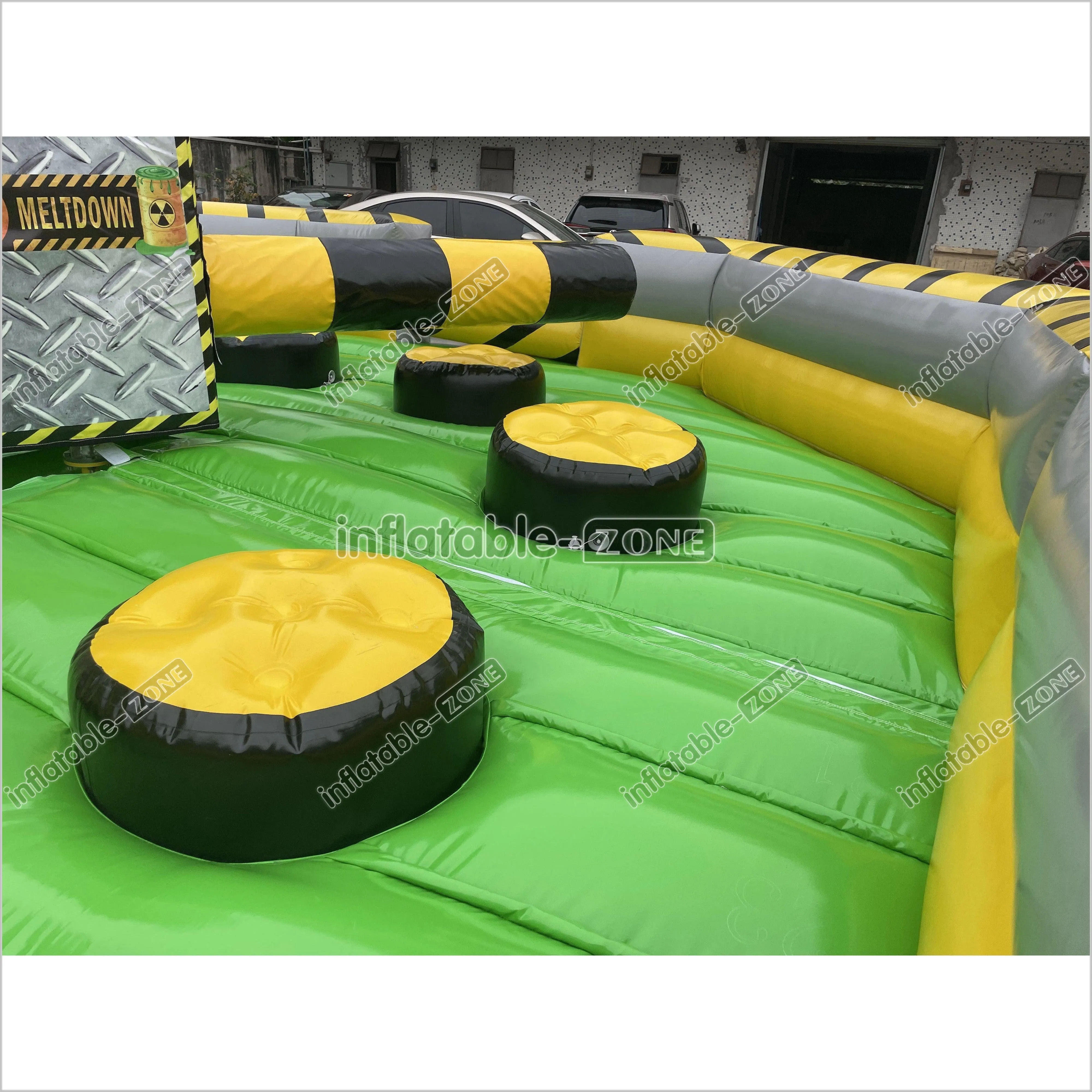 Classic Commercial Party Inflatable Meltdown Mechanical Game Inflatable Jumping Mattress Wipeout Machine