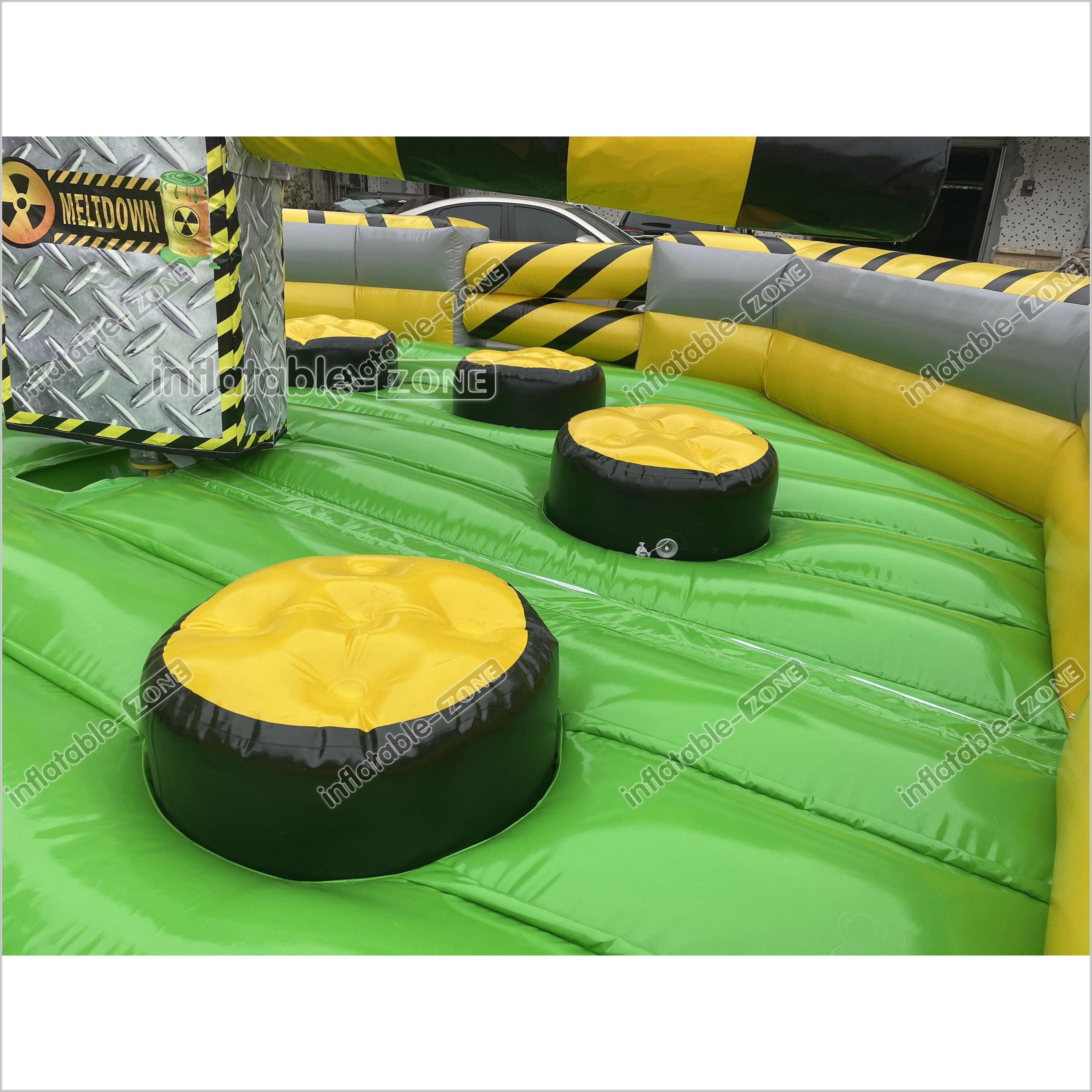 Classic Commercial Party Inflatable Meltdown Mechanical Game Inflatable Jumping Mattress Wipeout Machine