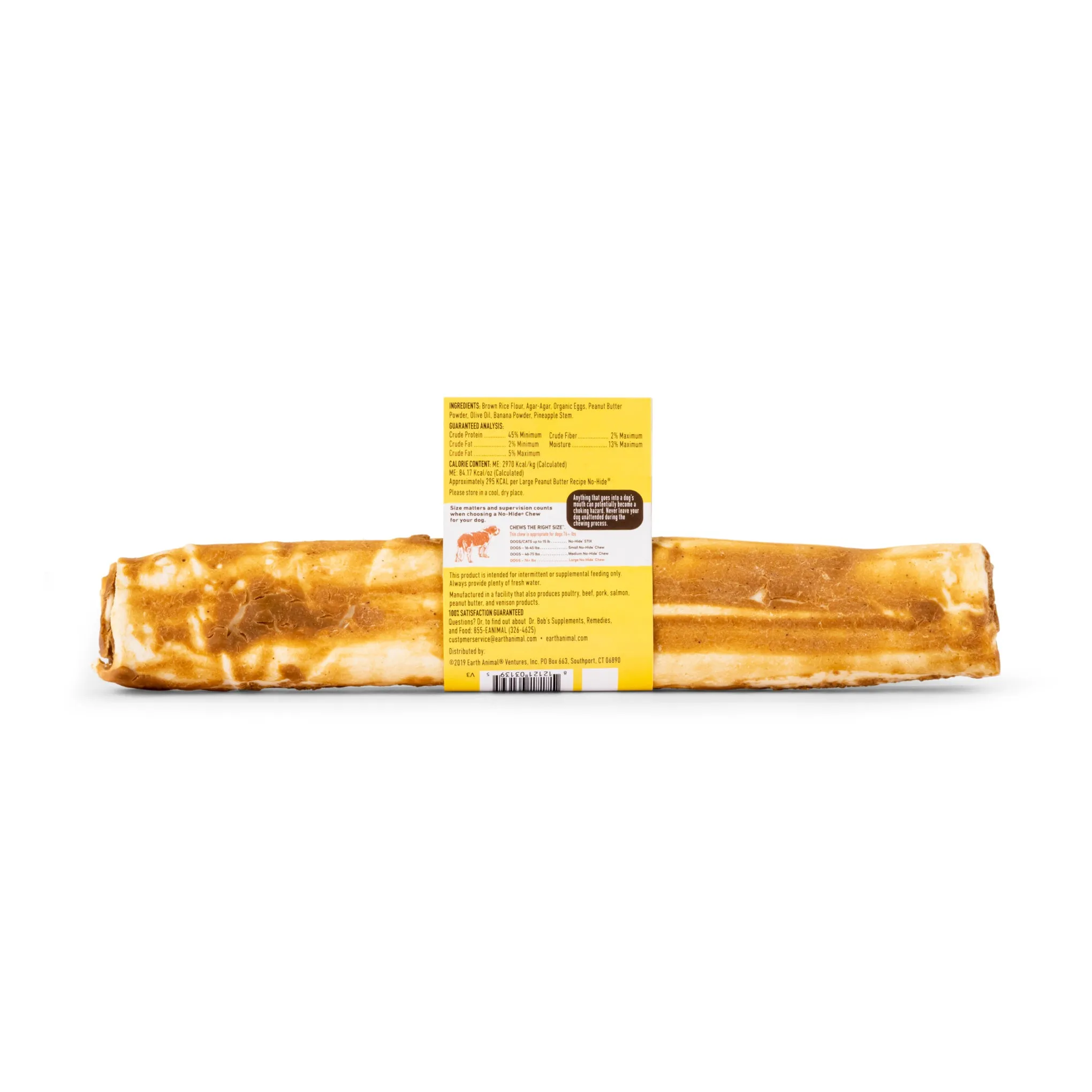 Earth Animal No-Hide Peanut Butter Single Chew for Dogs