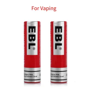 EBL 18650 Lithium Rechargeable Batteries 3.7V 3000mAh for Vaping -  Flat Top