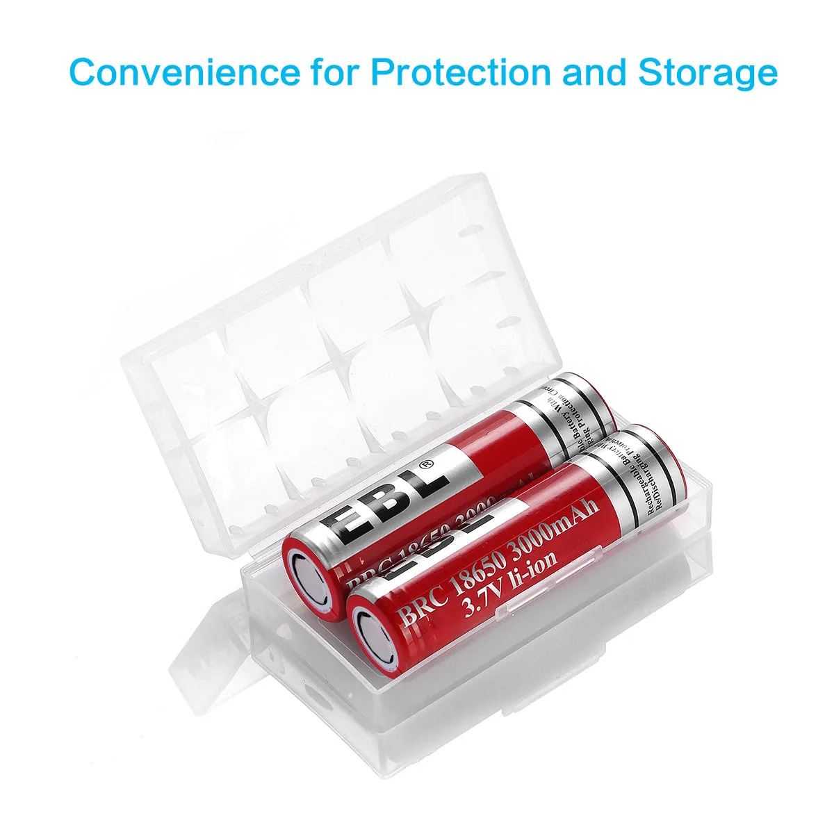 EBL 18650 Lithium Rechargeable Battery 3.7V 3000mAh -  Flat Top