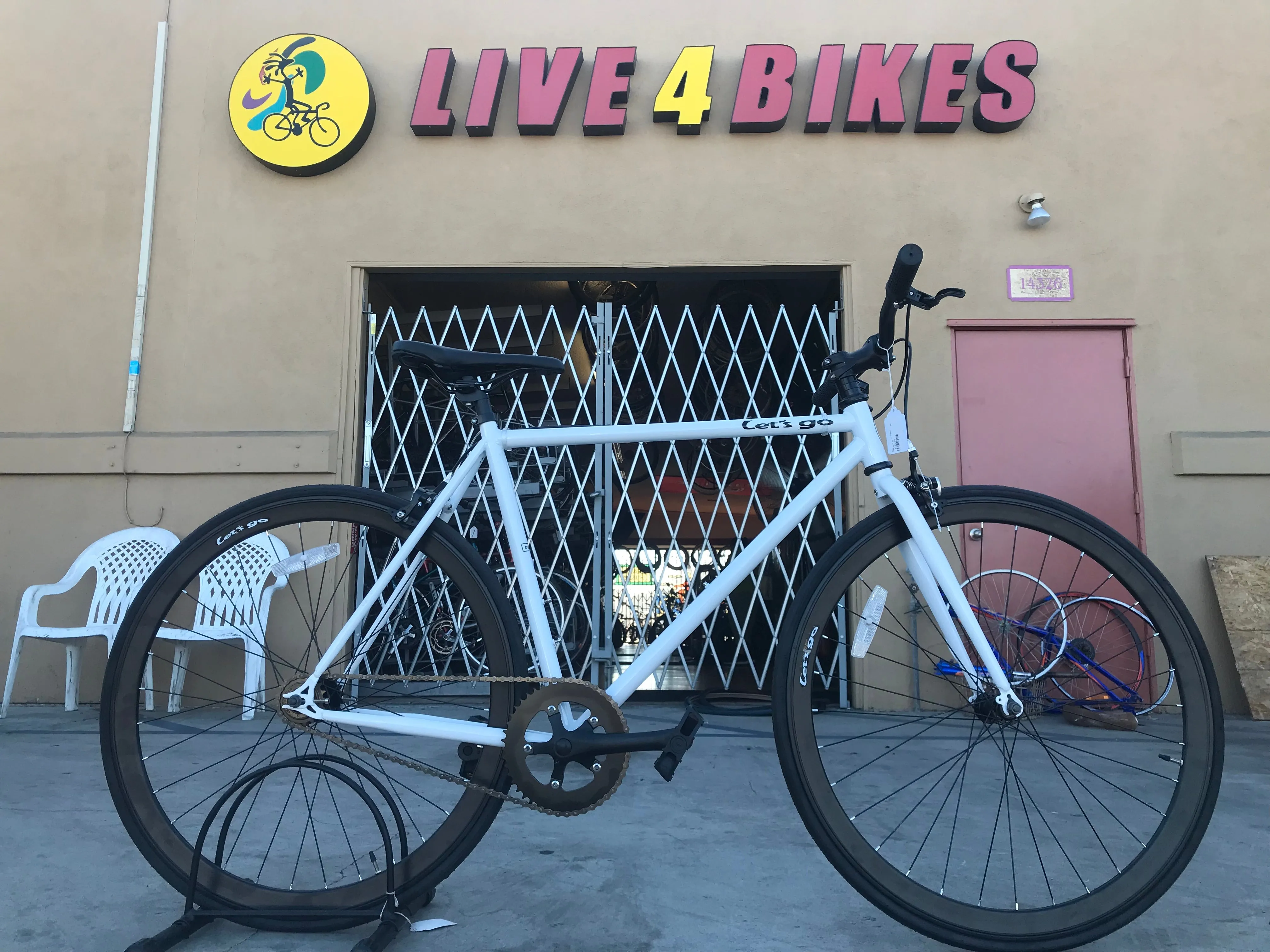 Fixie Single speed bicycle Bike White - Live4Bikes