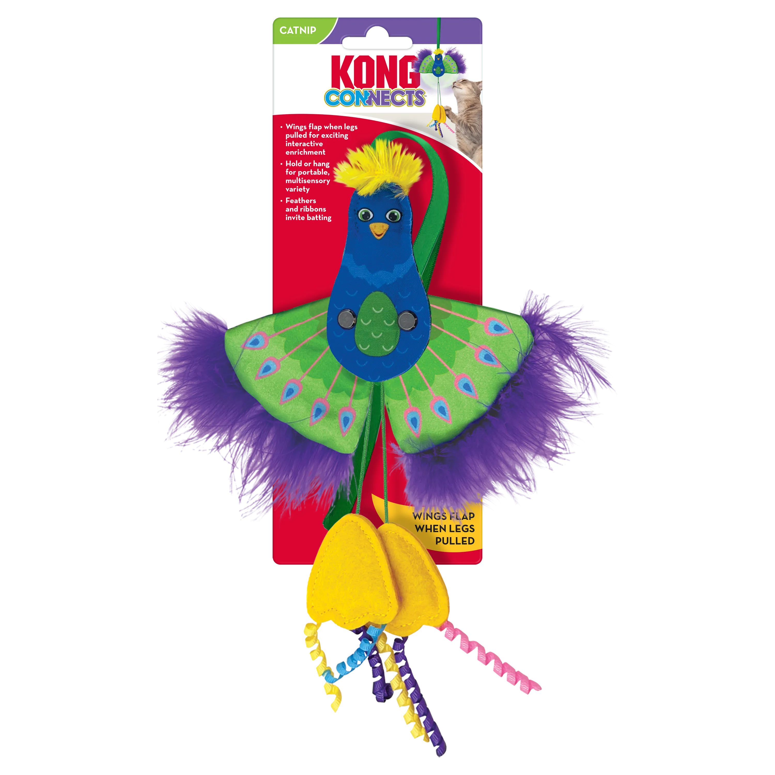 KONG Connects Peacock Cat Toy (One Size)