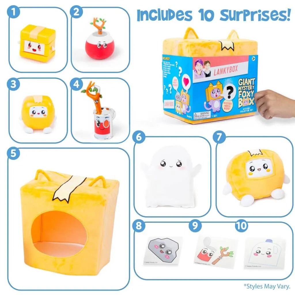 Lankybox Giant Foxy Flocked Mystery Box S2
