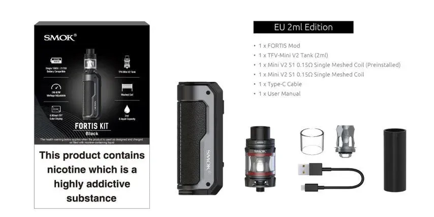 Smok Fortis Vape Kit With FREE 21700 Battery