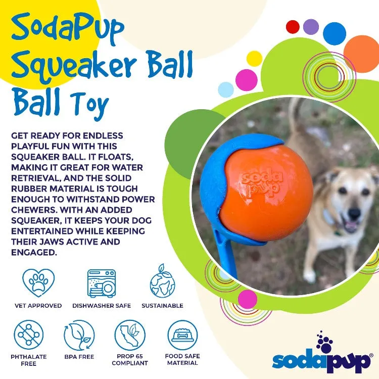 Squeak Ball Ultra Durable PUP-X Squeaking, Chewing, Floating & Retrieving Ball