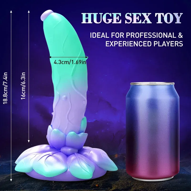 Vibrating Dildo Butt Plug - Remote Control Big Rose Suction Cup Dildos Female Sex Toy